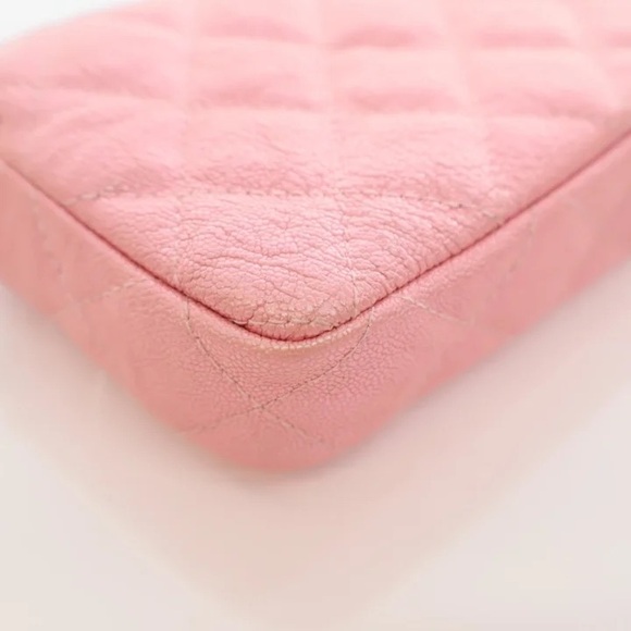 Authenticated Chanel Double Zip Wallet On Chain (WOC) Pink Caviar - Picture 7 of 16